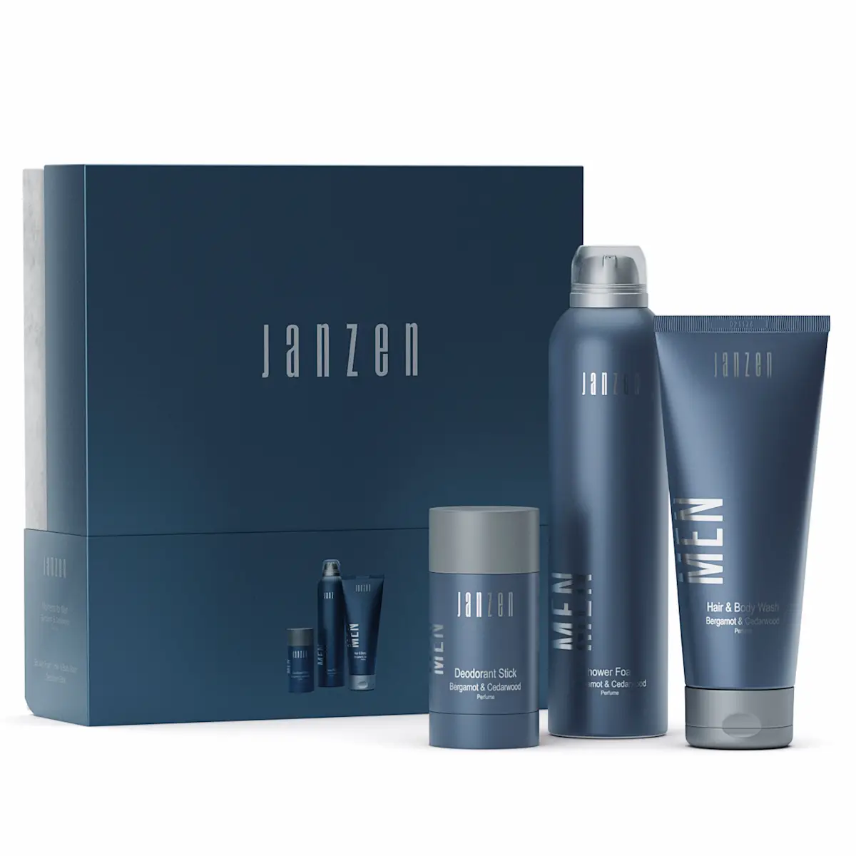 Подарунковий набір Приємні моменти для чоловіків Janzen Bergamot & Cedarwood Hair & Body