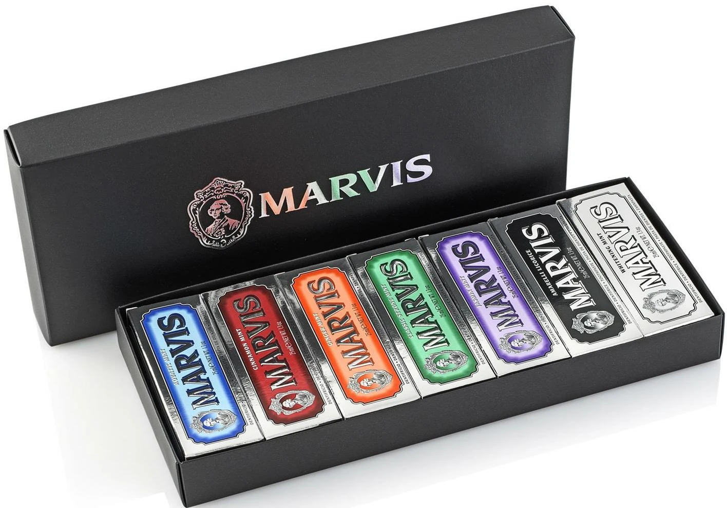 Набір із 7 видів класичних паст Marvis 7 Flavours Pack In Black Gift Box, 7x25 мл