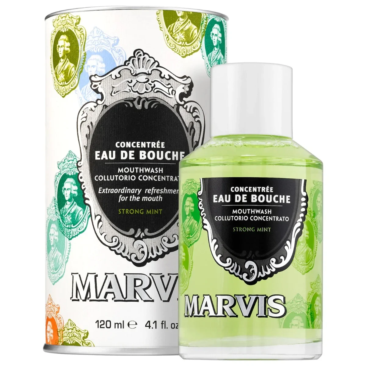 Ополіскувач для ротової порожнини інтенсивна м’ята Marvis Concentrate Strong Mint, 120 мл