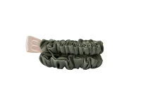 Набір із 2 тонких резинок з натурального шовку Mon Mou Silk Mini Slim Set Olive
