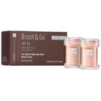Змінні блоки пудри з SPF 50 для жирної та проблемної шкіри Тон №02 Refill Pack Brush & Go, 3х5 г