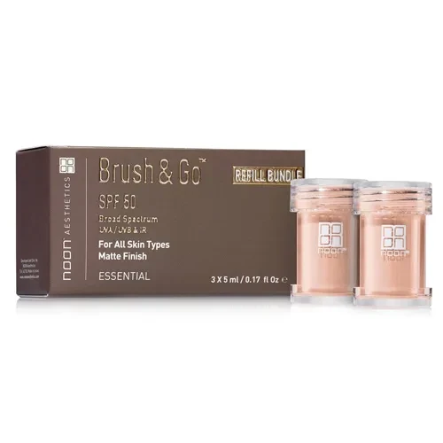 Змінні блоки пудри з SPF 50 для всіх типів шкіри Тон №02 Refill Pack Brush & Go All Skin Type, 3х5 г