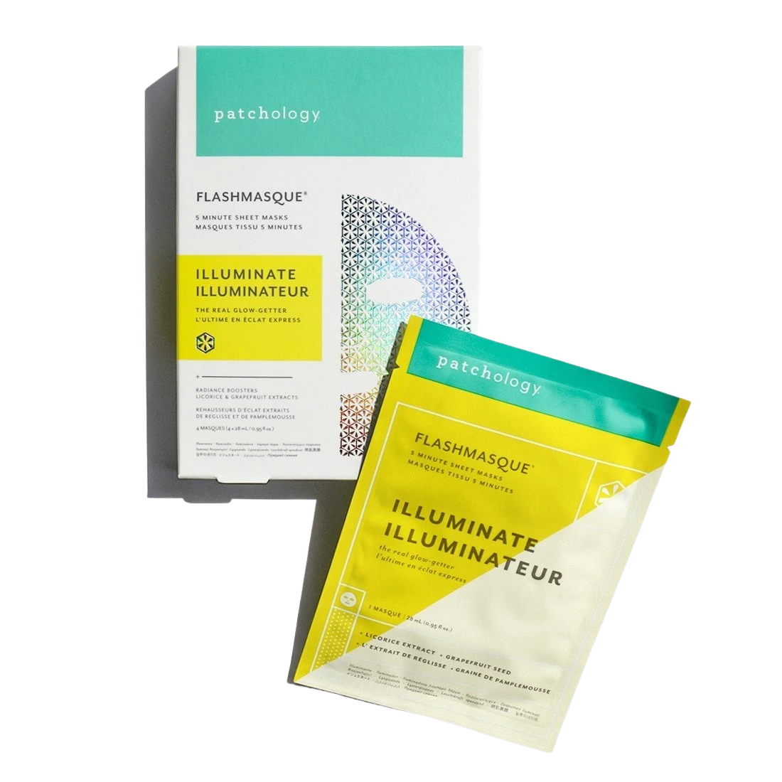 Маска для сяйва шкіри FlashMasque Illuminate 5 Minute Sheet Mask, 4 шт