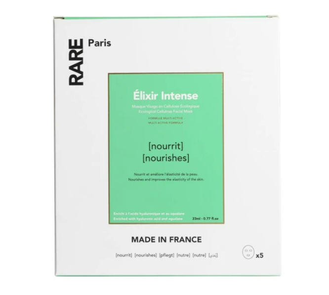 Набір поживних масок з гіалуроновою кислотою Rare Paris Élixir Intense Nourishing Face Mask, 5х23 мл