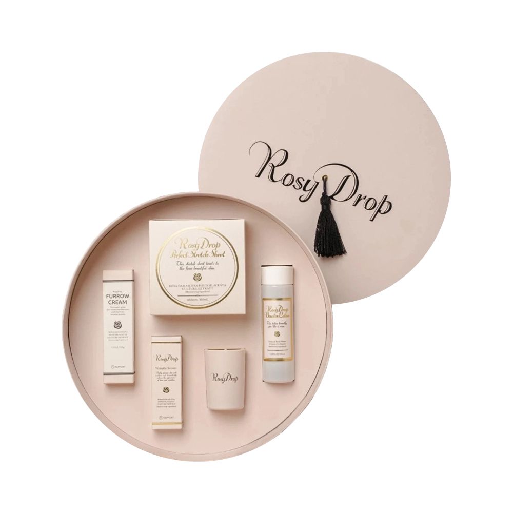 Подарунковий набір в круглій коробці Rosy Drop Gift Set