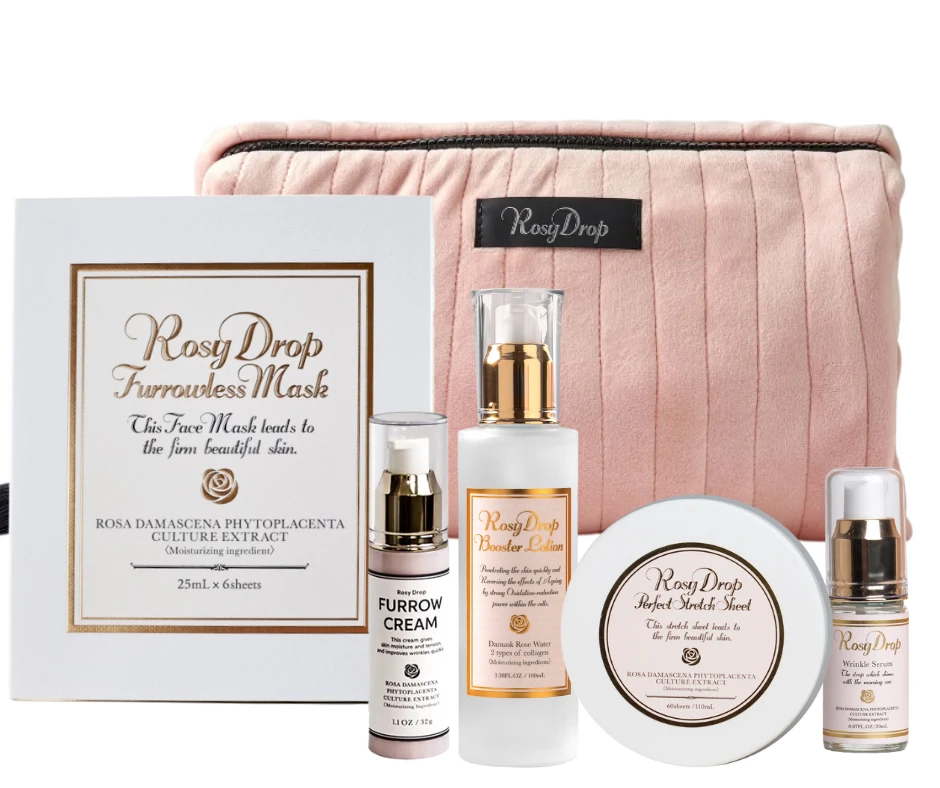 Подарунковий набір великий Rosy Drop з косметичкою