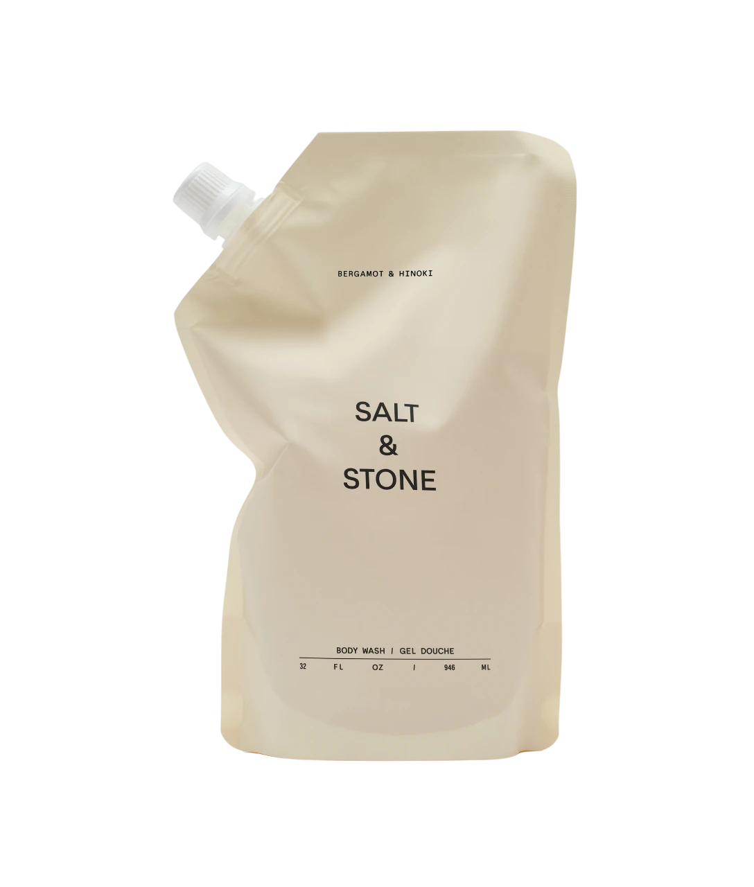 Антиоксидантний гель для душу бергамот та хінокі (рефіл) Salt & Stone Body Wash Refill, 946 мл