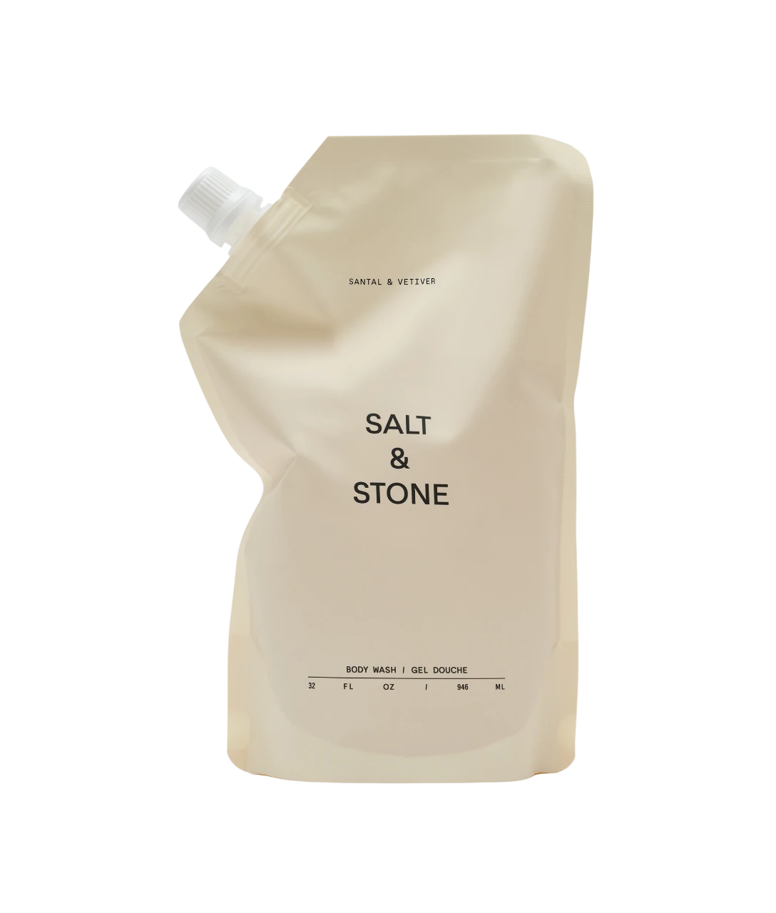 Антиоксидантний гель для душу сандал та ветивер (рефіл) Salt & Stone Body Wash Refill, 946 мл