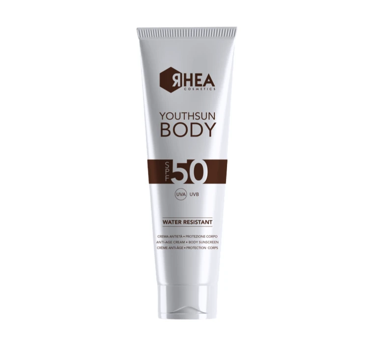 Сонцезахисний Anti-Age крем для тіла SPF50 Rhea YouthSun Body, 150 мл