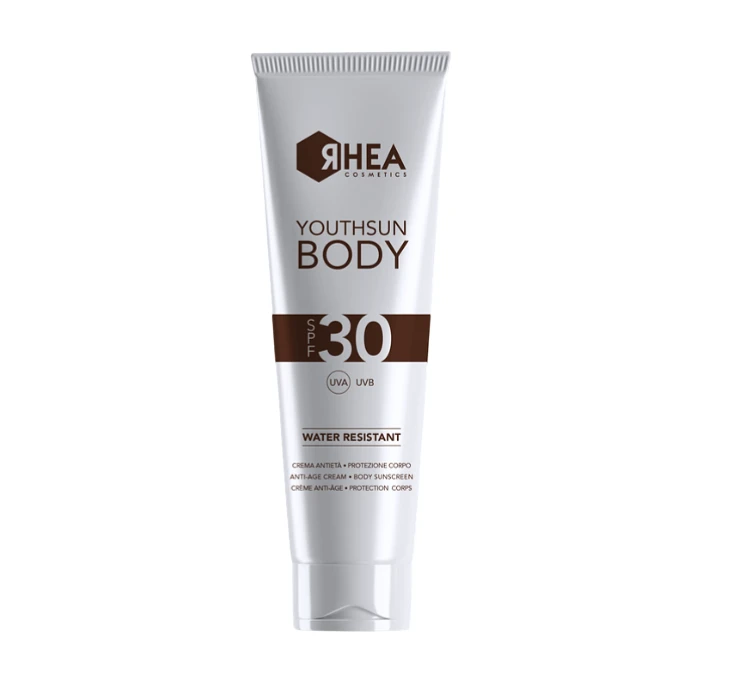 Сонцезахисний Anti-Age крем для тіла SPF30 Rhea YouthSun Body, 150 мл