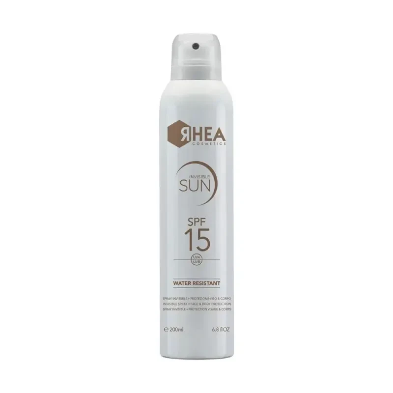 Невидимий спрей для обличчя та тіла SPF15 Rhea InvisibleSun, 200 мл