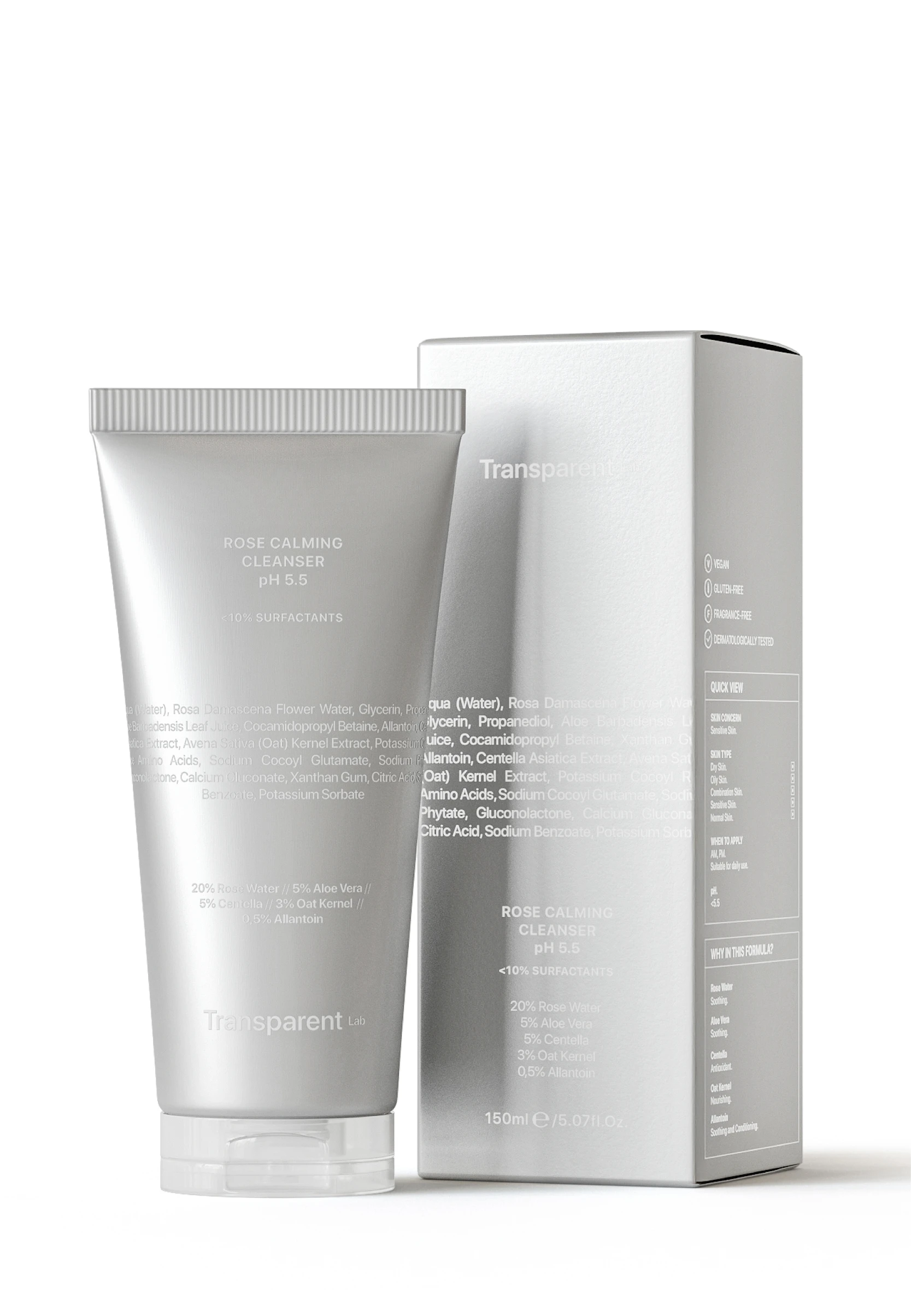 Ніжний очищувач для обличчя Rose Calming Cleanser pH 5.5, 150 мл
