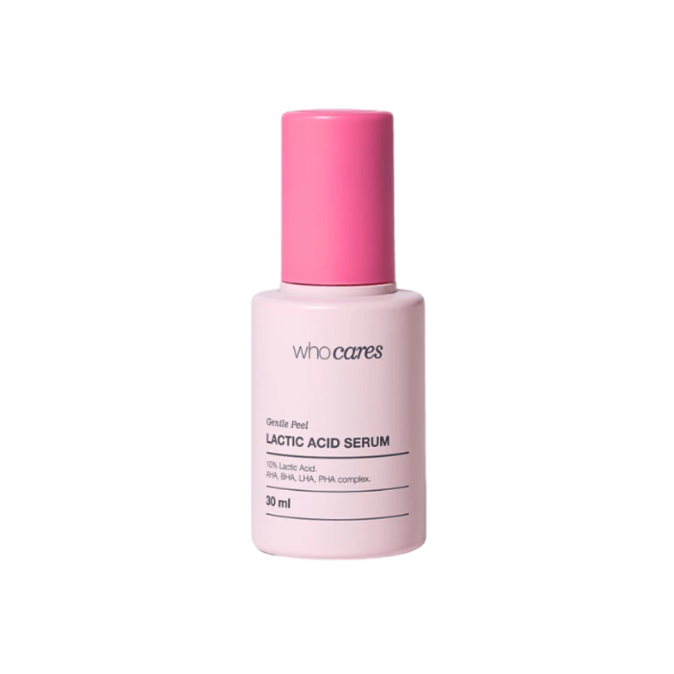 Незмивна сироватка-пілінг із молочною кислотою Who Cares Gentle Peel Lactic Acid Serum, 30 мл
