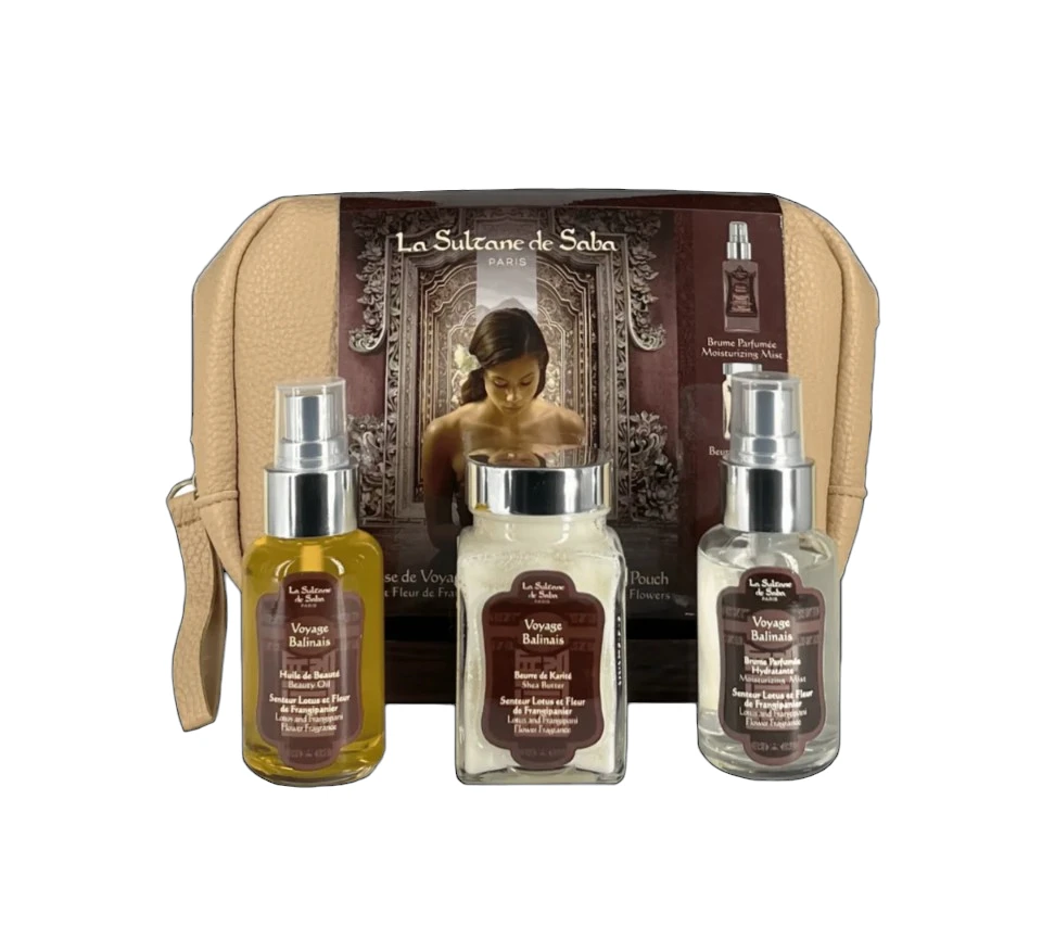Набір для тіла Балі La Sultane De Saba Balinese Gift Pouch Lotus & Fleur De Frangipanier