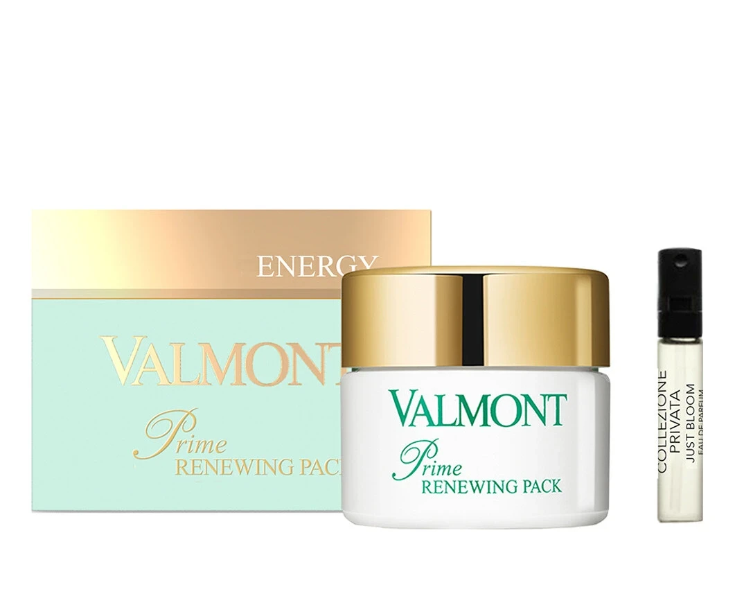Клітинна антистрес крем-маска + пробник парфуму Valmont Prime Renewing Pack & Just Bloom, 75 мл