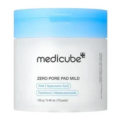 Пілінг-педи с глюконолактоном та мадекасосидом для чутливої шкіри Medicube Zero Pore Pad Mild, 70 шт