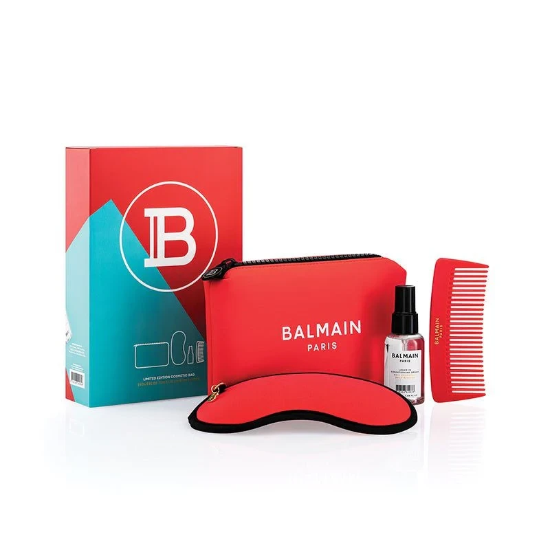 Sale! Набір мініатюр у червоній косметичці Balmain Red Limited Edition SS21