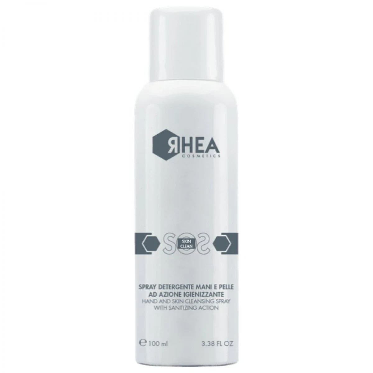 Sale! Очищувальний спрей санітайзер для рук та шкіри Rhea SOS SkinClean, 100 мл