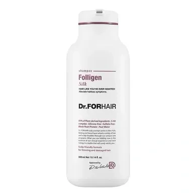 Шампунь для сухого та пошкодженого волосся Dr.FORHAIR Folligen Silk Shampoo, 300 мл