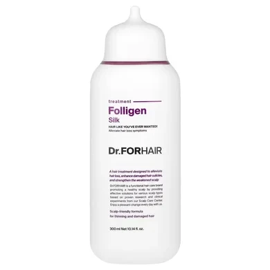 Відновлююча маска-кондиціонер для пошкодженого волосся Dr.FORHAIR Folligen Silk Treatment, 300 мл