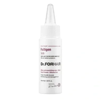 Відновлююча маска-кондиціонер для пошкодженого волосся Dr.FORHAIR Folligen Silk Treatment, 50 мл