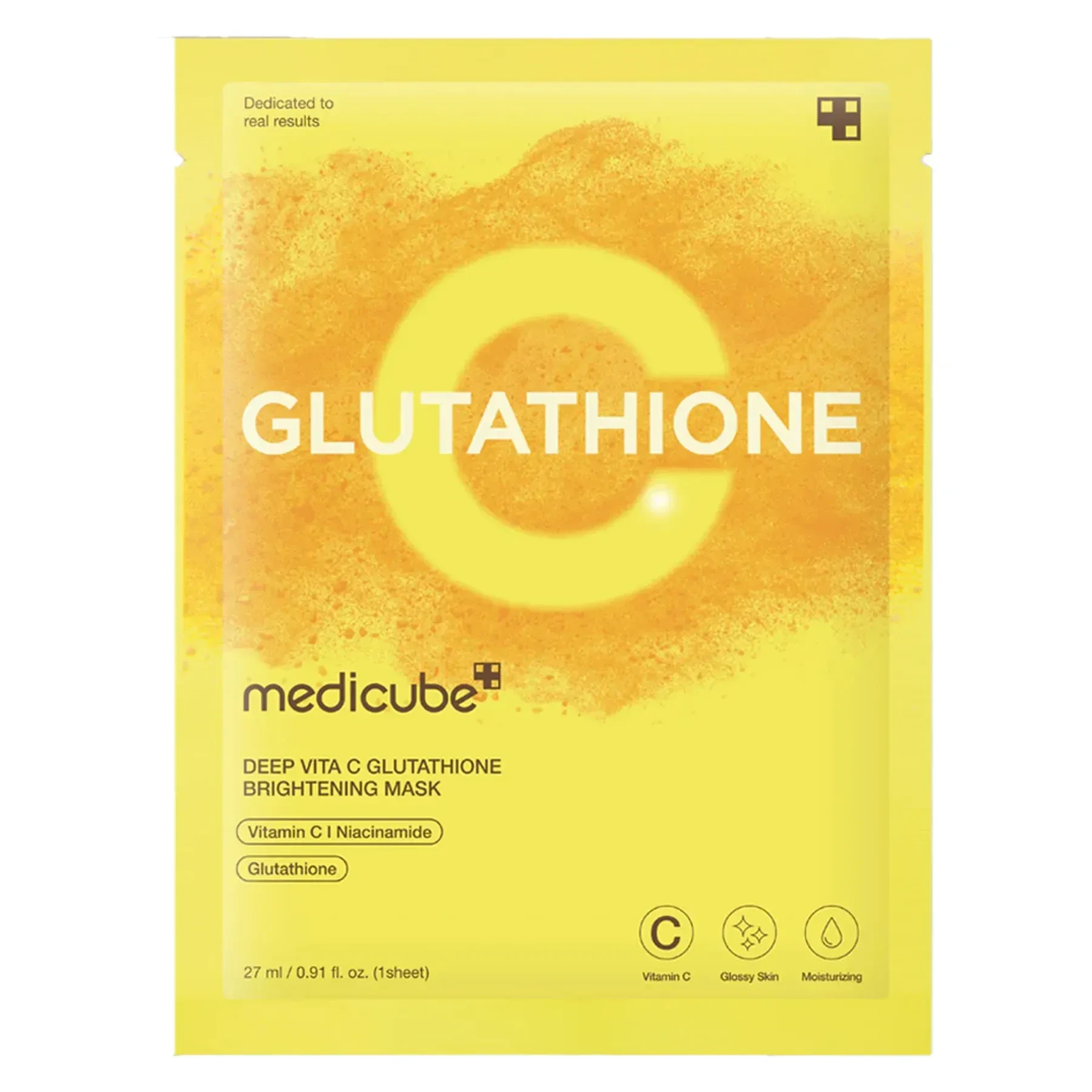 Тканинна маска з вітаміном С та глутатіоном Medicube Deep Vita C Glutatihion Brightening Mask, 27 мл