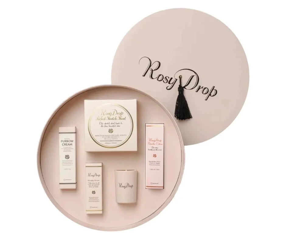 Подарунковий набір в круглій коробці Rosy Drop Gift Set New