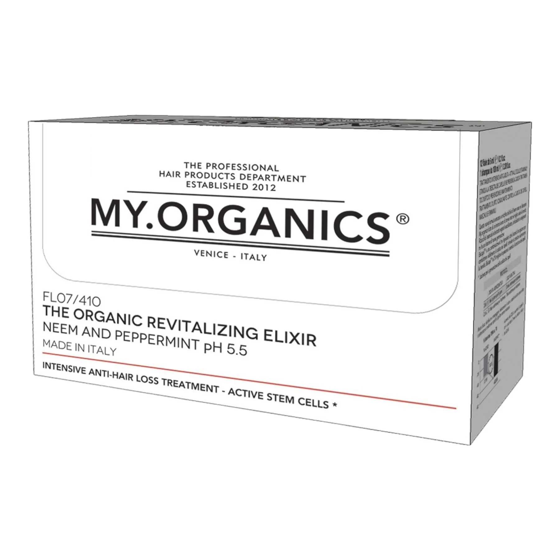 Еліксир для зменшення випадіння волосся The Organic Revitalizing Elixir, 12х6 мл