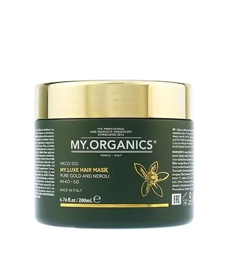 Висококондиціонуюча маска живить та надає об'єму My.Luxe Hair Mask Pure Gold and Neroli, 200 мл