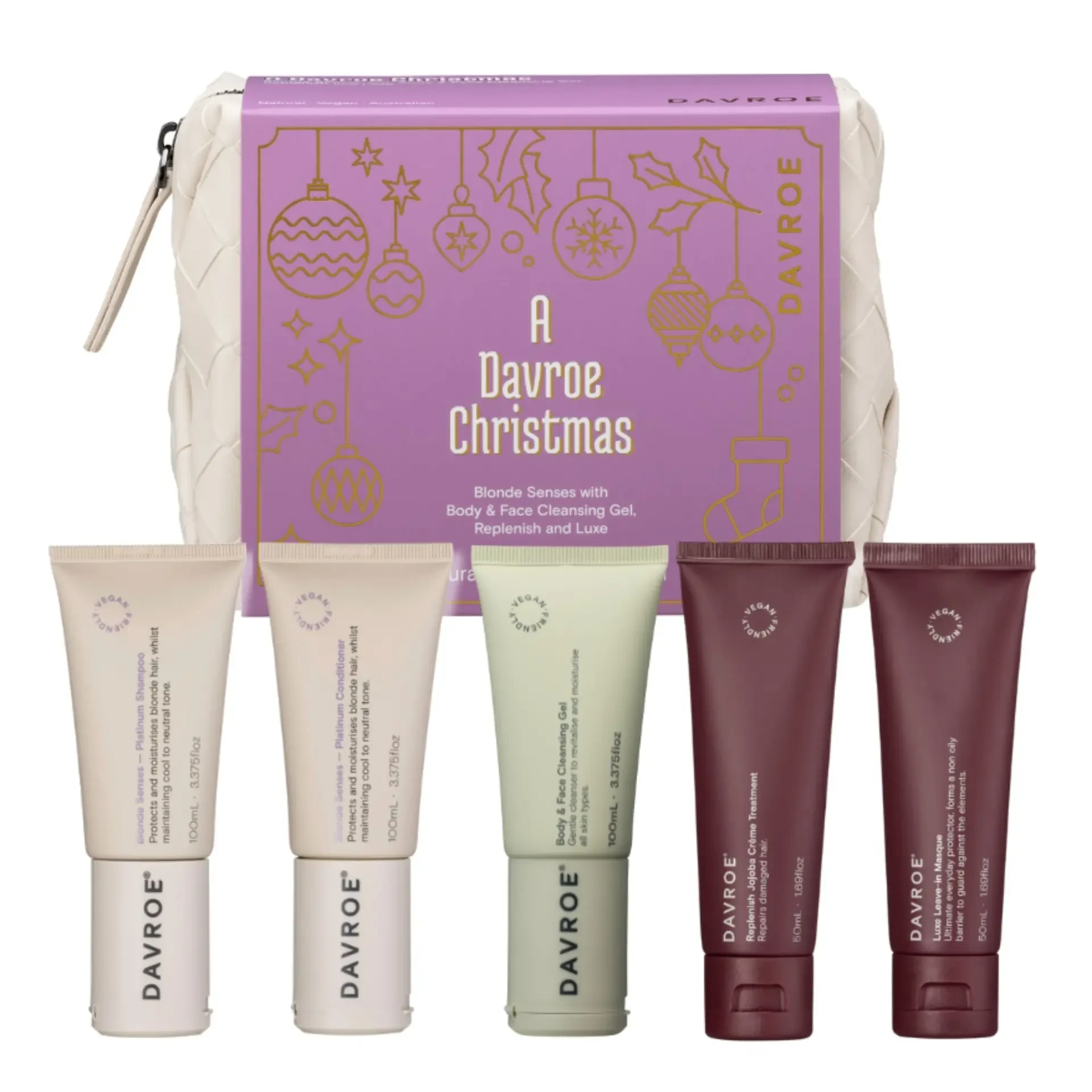 Різдвяний тревел набір для блонду Davroe Blonde Senses Travel Pack