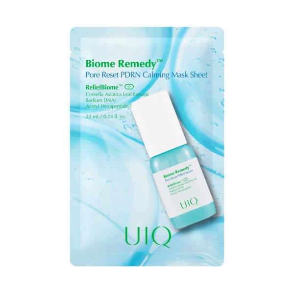 Заспокійлива тканинна маска UIQ Biome Remedy Pore Reset PDRN Calming Mask Sheet