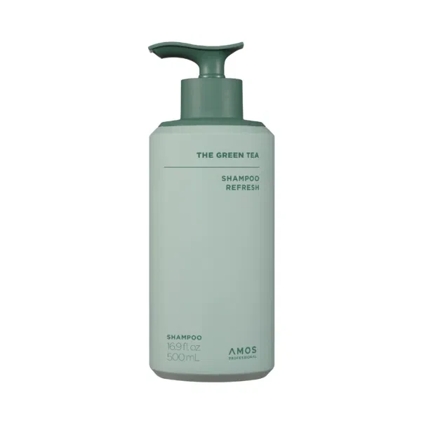 Освіжальний шампунь для тонкого волосся Amos The Green Tea Shampoo Refresh 500 мл