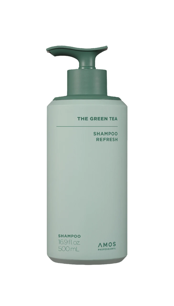 Зволожувальний шампунь для тонкого волосся Amos The Green Tea Shampoo Moisturizing, 500 мл