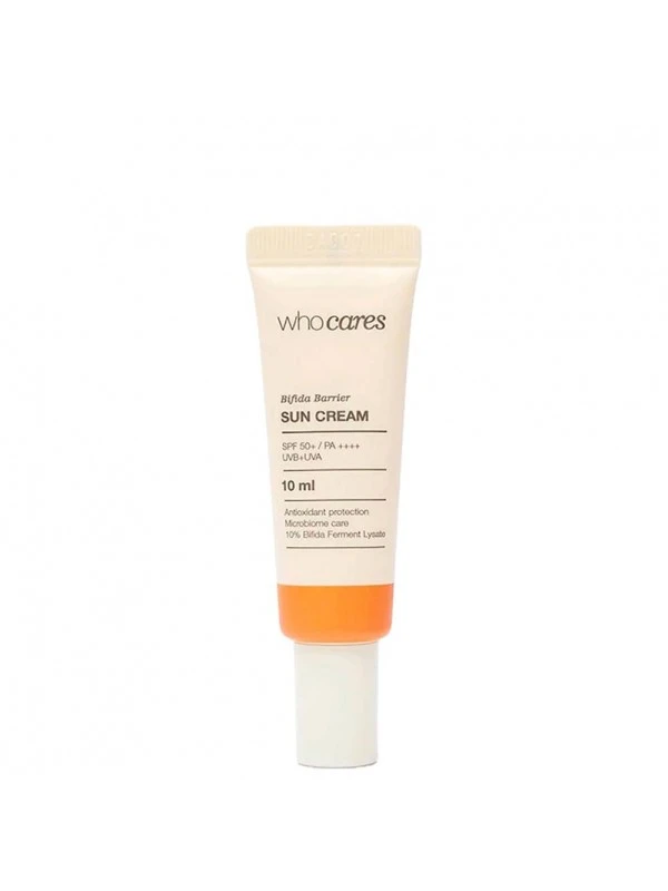 Мініатюра сонцезахисного крему з антиоксидантним захистом WhoCares Bifida Barrier Sun Cream, 10 мл