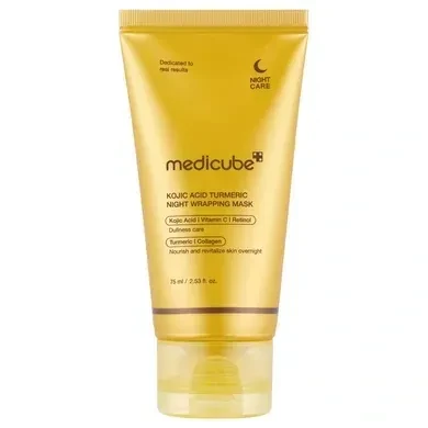 Нічна маска з койєвою кислотою та куркумою Medicube Kojic Acid Turmeric Night Wrapping Mask, 75 мл