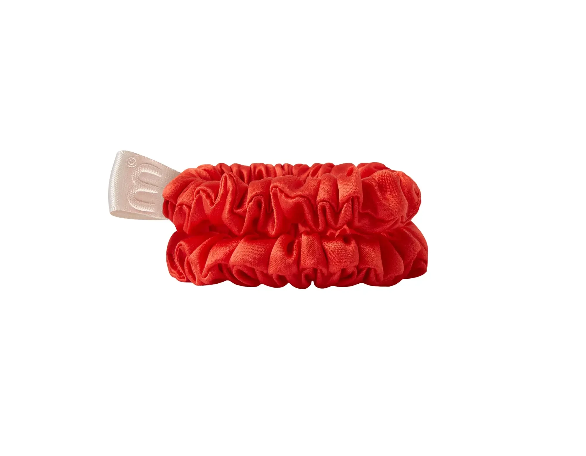 Набір із 2 тонких резинок з натурального шовку Mon Mou Silk Mini Slim Set Dark Orange