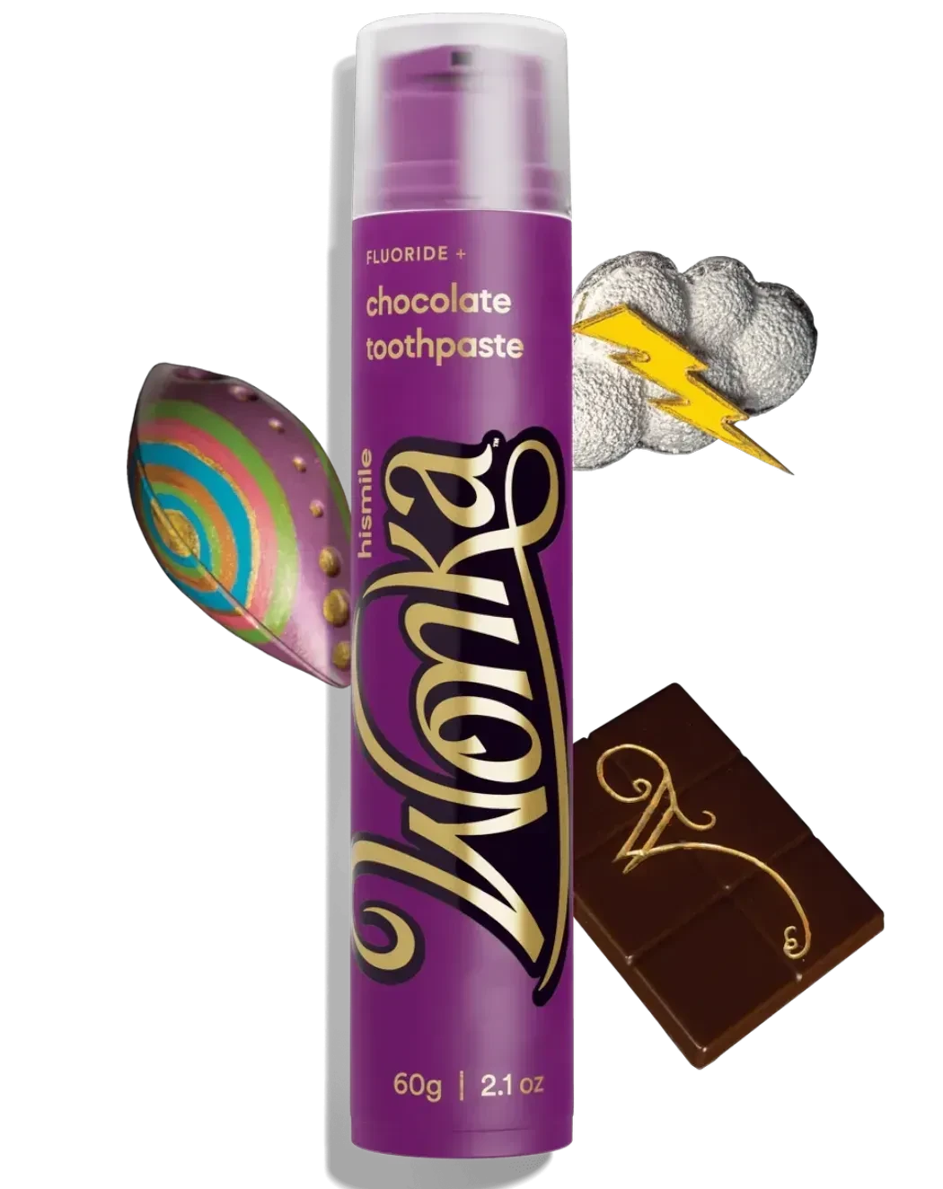 Зубна паста зі смаком шоколаду Hismile Wonka Chocolate Toothpaste, 60 г