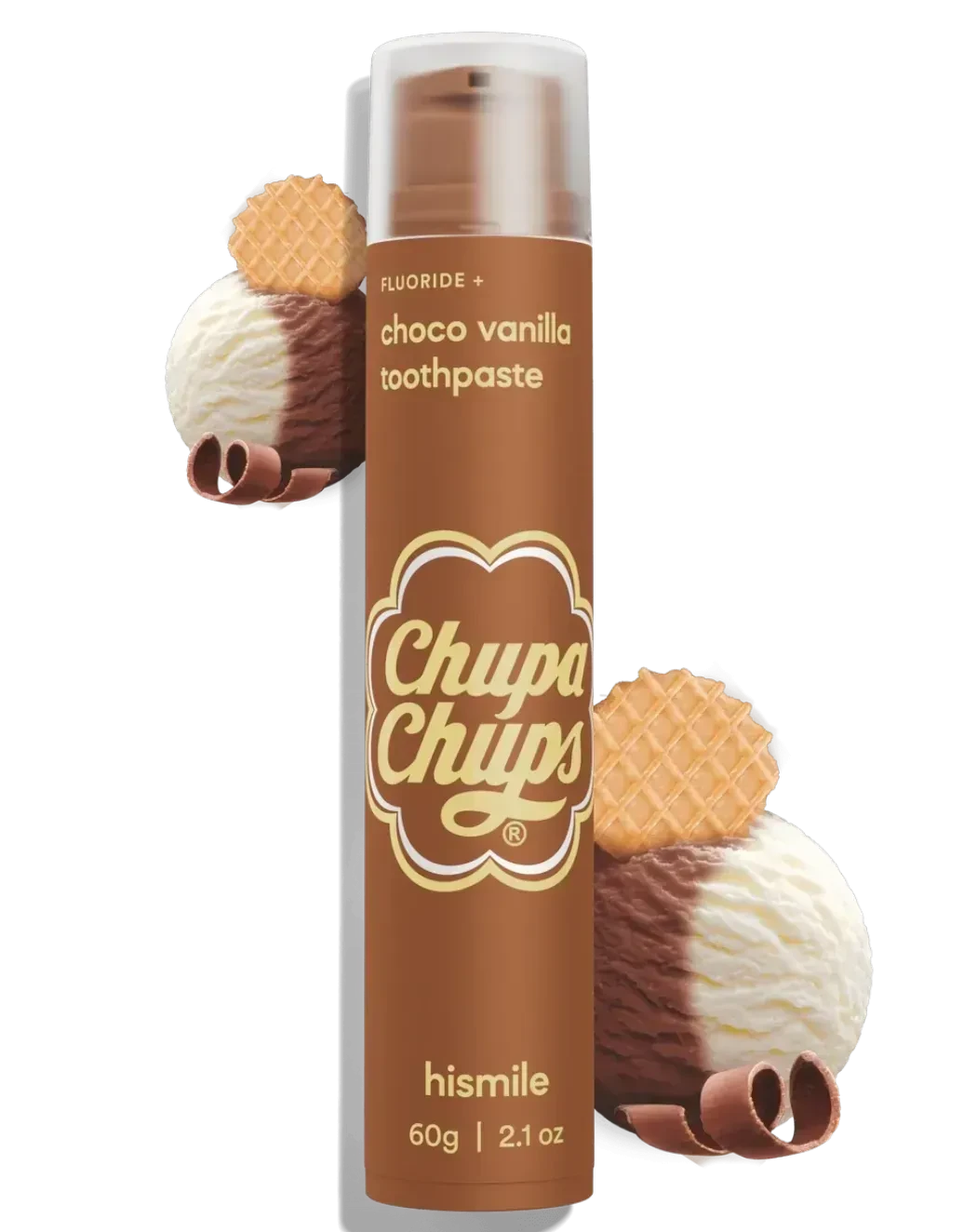Зубна паста зі шоколадно-ванільним смаком Hismile Chupa Chups Choco Vanilla Toothpaste, 60 г