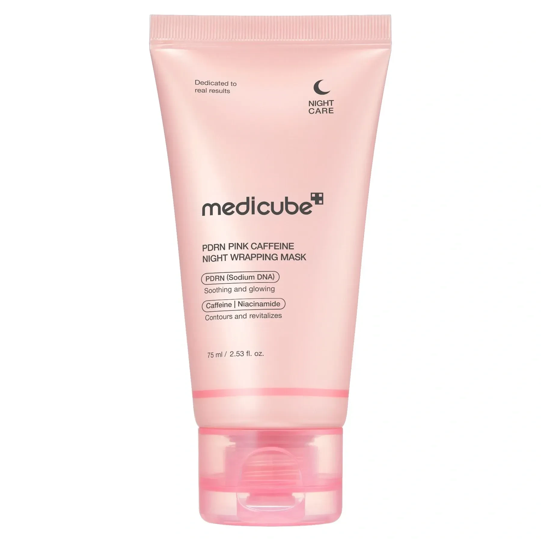 Нічна маска-плівка з полінуклеотидами та кофеїном Medicube PDRN Pink Caffeine Night Mask, 75 мл