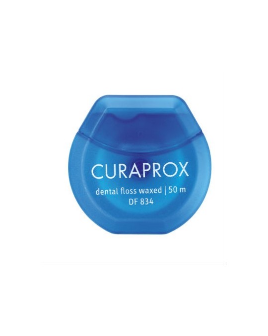 Нитка міжзубна вощена з ароматом м’яти Curaprox DF 834, 50 м