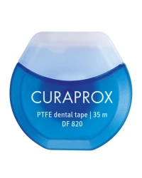 Нитка міжзубна тефлонова з хлоргексидином Curaprox DF 820, 35 м