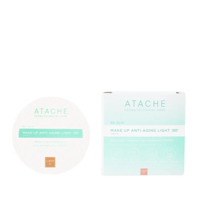 Антивіковий сонцезахисний кушон тон №01 Atache Be Sun Make Up Anti-Aging Light SPF50+, 12 г