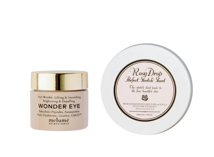 Лімітований набір "Сяйво та пружність" Melume Wonder Eye & Rosy Drop Perfect Stretch Sheet
