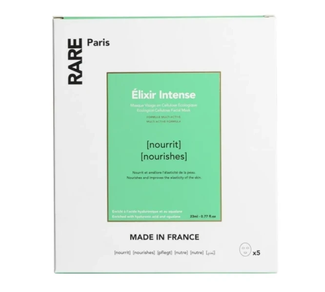 Sale! Набір поживних масок з гіалуроновою кислотою Rare Paris Élixir Intense Nourishing Face Mask, 5х23 мл