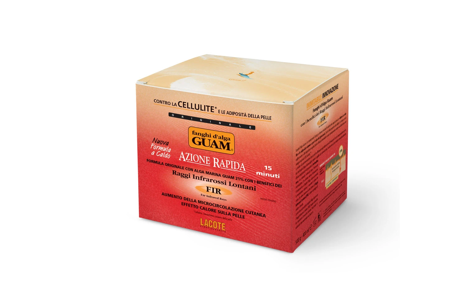 Антицелюлітна маска з морських водоростей прискорена формула Guam Fir, 500 г