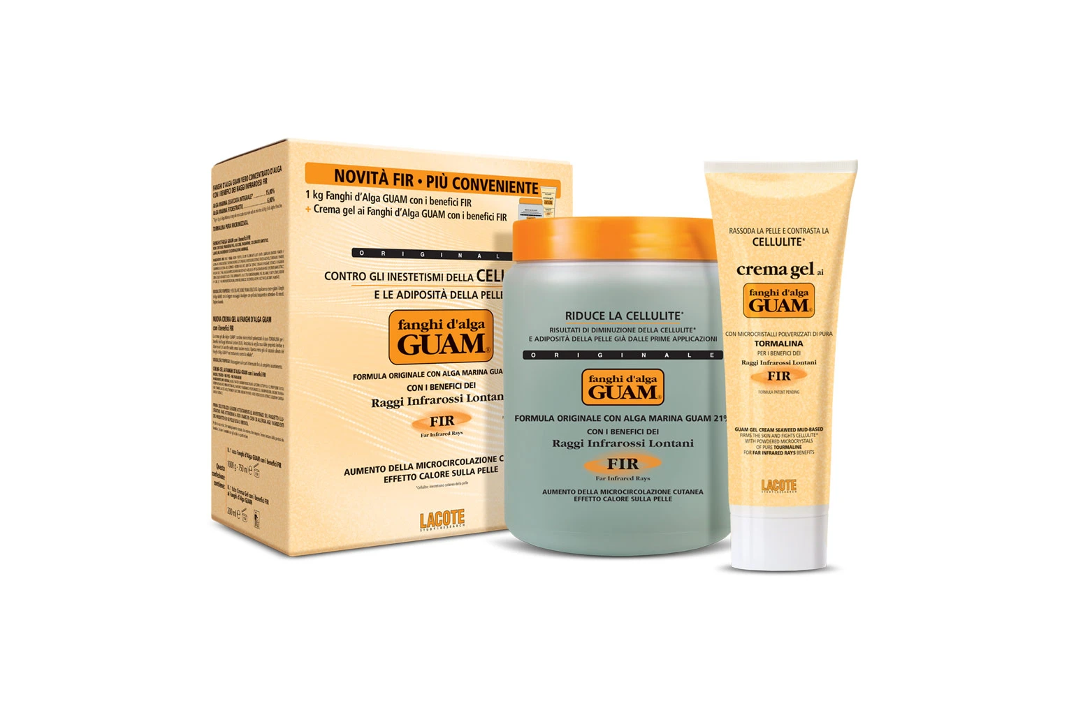 Набір з антицелюлітною маскою та підтягуючим антицелюлітним гелем Guam Fir