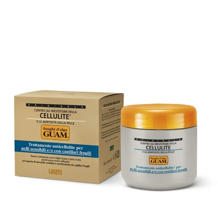 Антицелюлітна маска для чутливої шкіри з тендітними капілярами Guam Fanghi d`Alga, 500 г