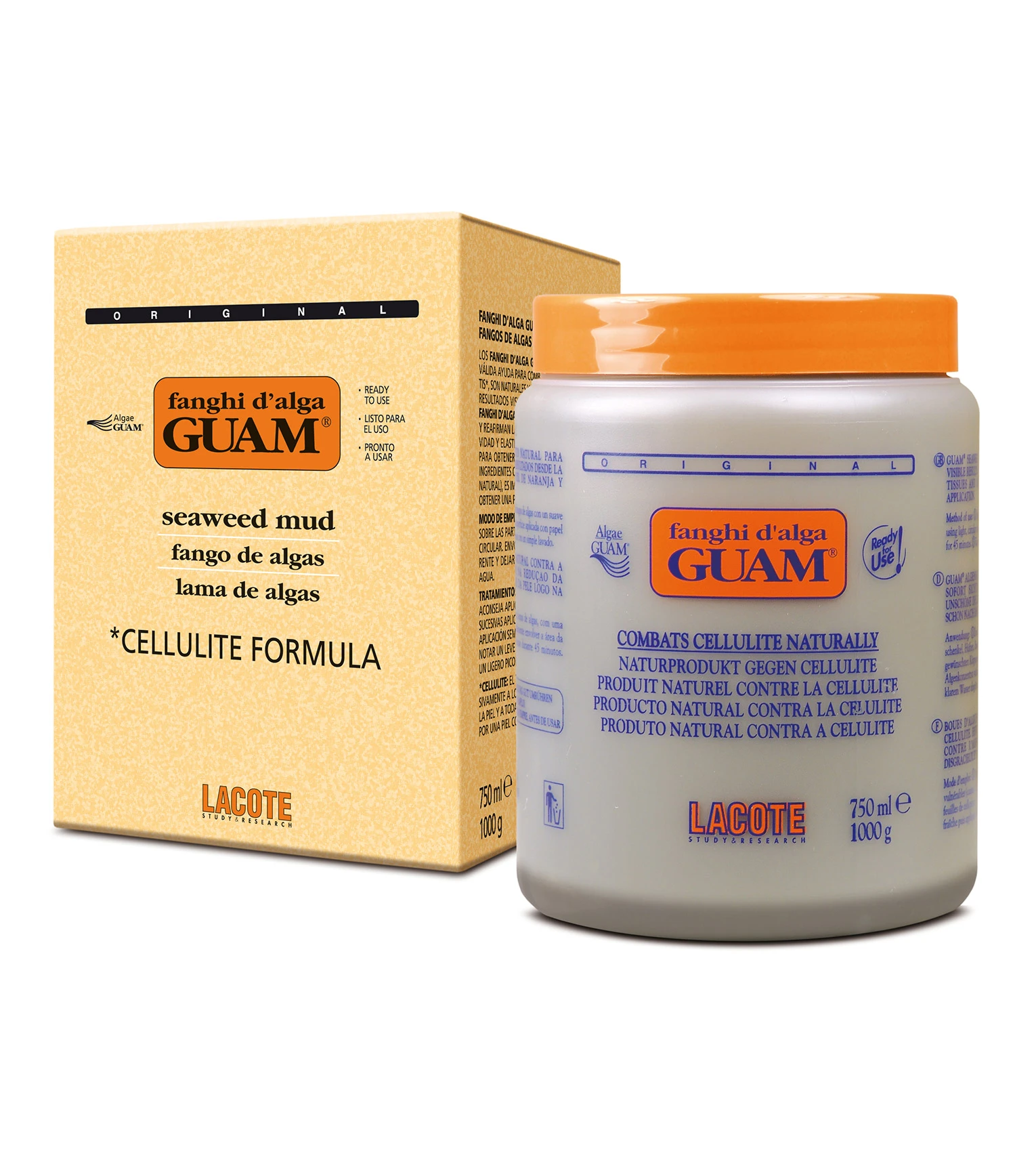 Антицелюлітна маска з морських водоростей Guam Fanghi d`Alga, 1 кг