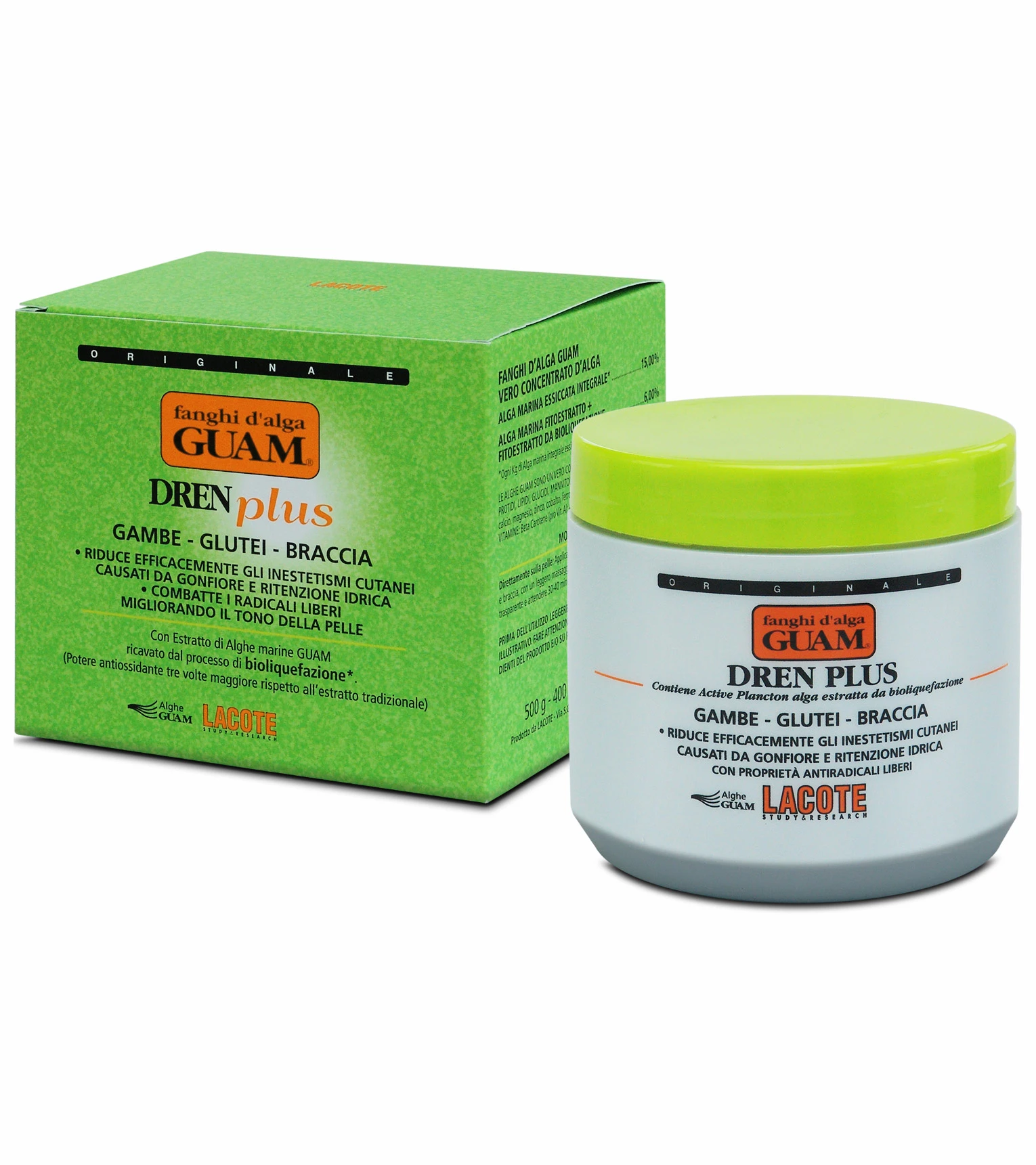 Маска антицелюлітна з дренажним ефектом Guam Dren Plus, 500 г