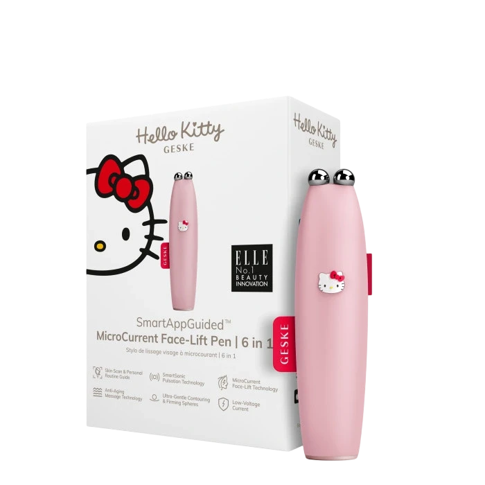 Мікрострумова ручка для обличчя Рожева Geske Hello Kitty MicroCurrent Face-Lift Pen 6 in 1 Pink